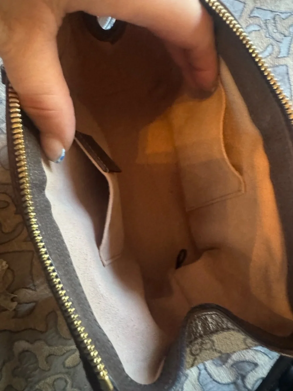 Gucci Brown GG Supreme Canvas Satchel with Green-Red Web Stripe - Picture 8 of 9